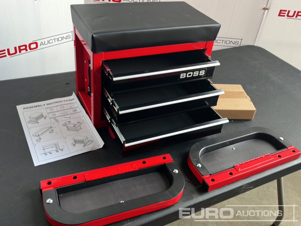 Garage & Verkstadsutrustning Unused Boss Wheeled Stool Tool Box, 3 Drawers, Magnetic Trays: bild 11 Garage & Verkstadsutrustning Unused Boss Wheeled Stool Tool Box, 3 Drawers, Magnetic Trays: bild 11
