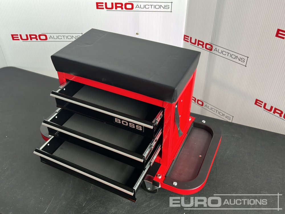 Garage & Verkstadsutrustning Unused Boss Wheeled Stool Tool Box, 3 Drawers, Magnetic Trays: bild 10 Garage & Verkstadsutrustning Unused Boss Wheeled Stool Tool Box, 3 Drawers, Magnetic Trays: bild 10