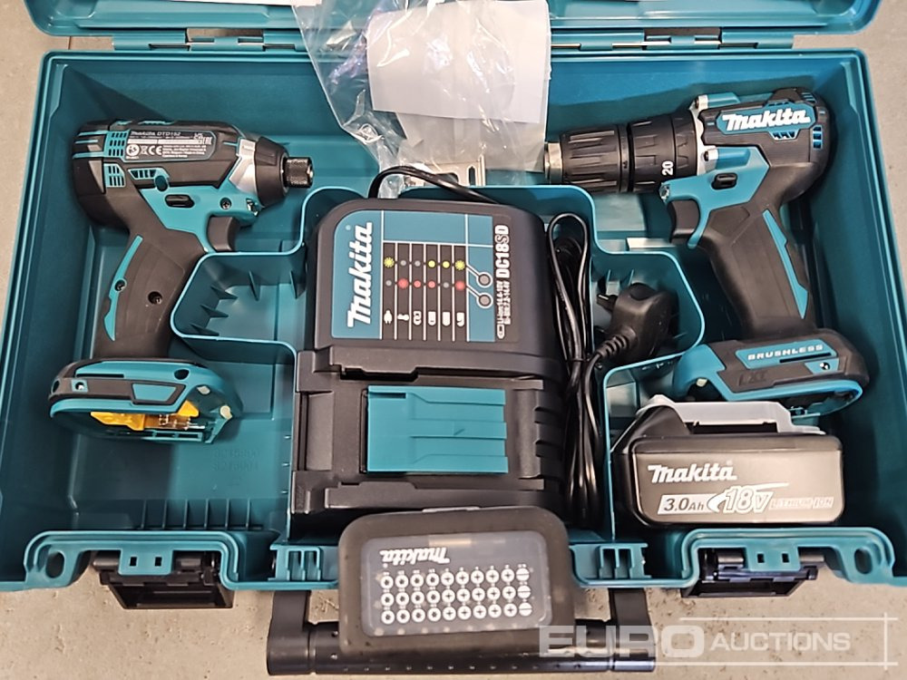 Unused Makita DHP453 18V LXT Combi Dril, Makita DTD152 18V LXT Impact Driver, Battery, Charger, Bit Set - Garage & Verkstadsutrustning: bild 3 Unused Makita DHP453 18V LXT Combi Dril, Makita DTD152 18V LXT Impact Driver, Battery, Charger, Bit Set - Garage & Verkstadsutrustning: bild 3