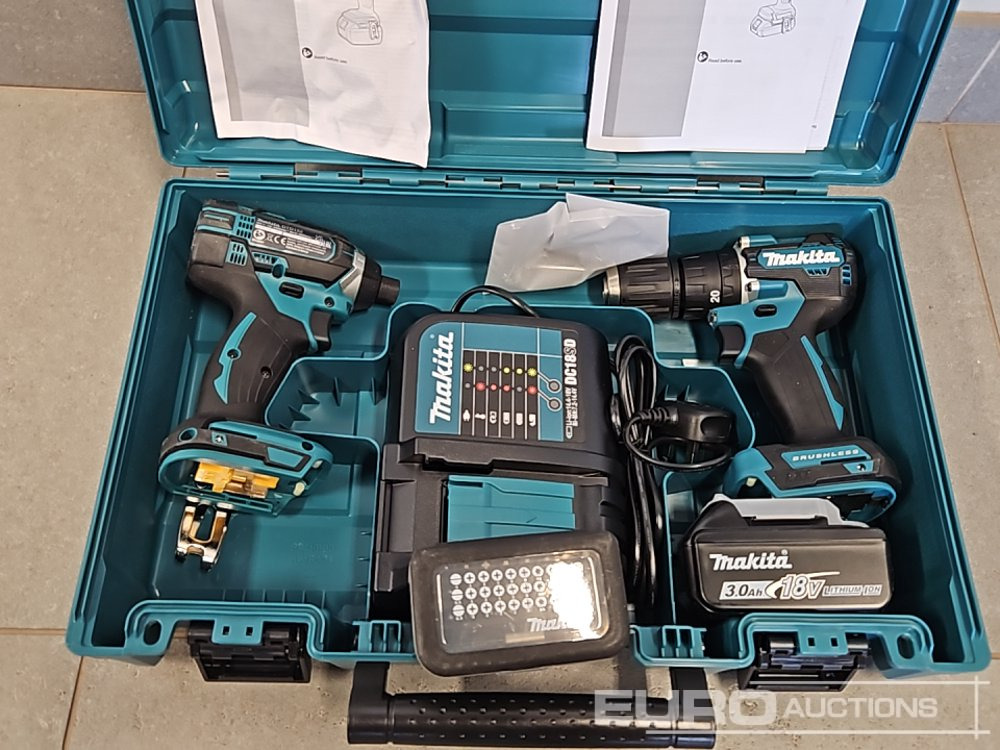 Unused Makita DHP453 18V LXT Combi Dril, Makita DTD152 18V LXT Impact Driver, Battery, Charger, Bit Set - Garage & Verkstadsutrustning: bild 4 Unused Makita DHP453 18V LXT Combi Dril, Makita DTD152 18V LXT Impact Driver, Battery, Charger, Bit Set - Garage & Verkstadsutrustning: bild 4
