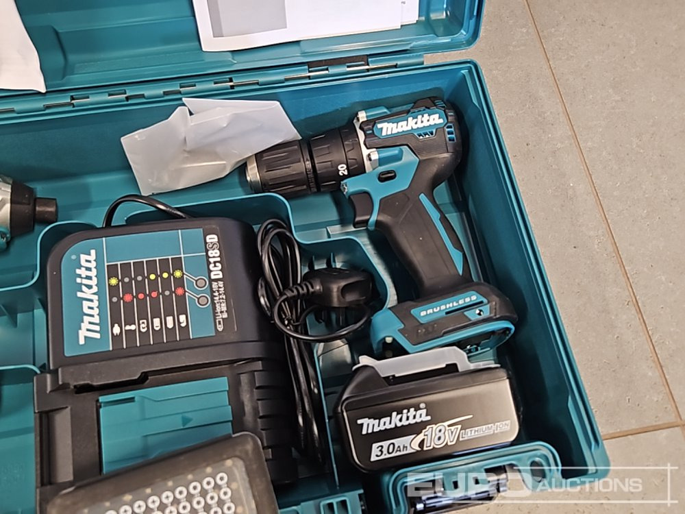 Unused Makita DHP453 18V LXT Combi Dril, Makita DTD152 18V LXT Impact Driver, Battery, Charger, Bit Set - Garage & Verkstadsutrustning: bild 5 Unused Makita DHP453 18V LXT Combi Dril, Makita DTD152 18V LXT Impact Driver, Battery, Charger, Bit Set - Garage & Verkstadsutrustning: bild 5