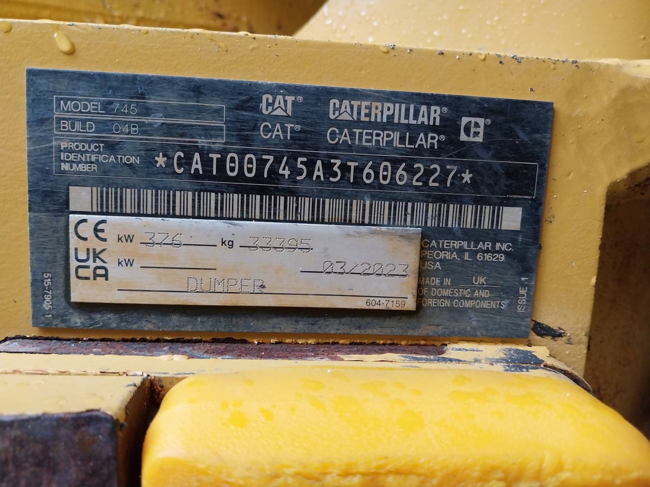 CAT 745 - Ramstyrd dumper: bild 5 CAT 745 - Ramstyrd dumper: bild 5