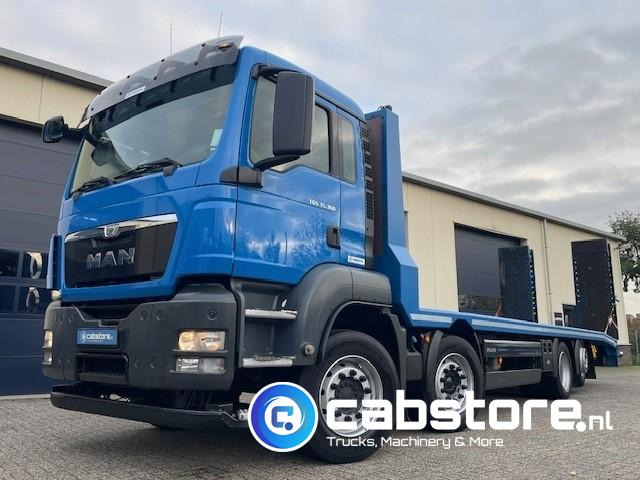 MAN TGS 35.360 8x2 Machinetransporter - Oprijwagen - Bouwjaar 2014 - Hydraulische rampen - 8x2-4 - Bickel-Tec - Good condition - Flakbil: bild 1 MAN TGS 35.360 8x2 Machinetransporter - Oprijwagen - Bouwjaar 2014 - Hydraulische rampen - 8x2-4 - Bickel-Tec - Good condition - Flakbil: bild 1