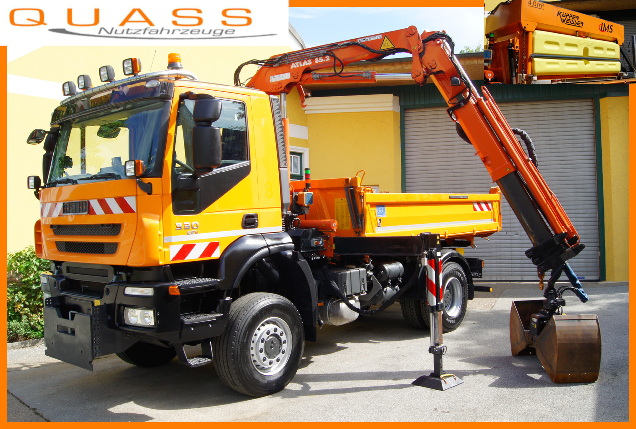 Tippbil lastbil IVECO 190T33 Trakker 4x4/ATLAS 85.2/Euro5/Winterdienst/Streuer: bild 1
