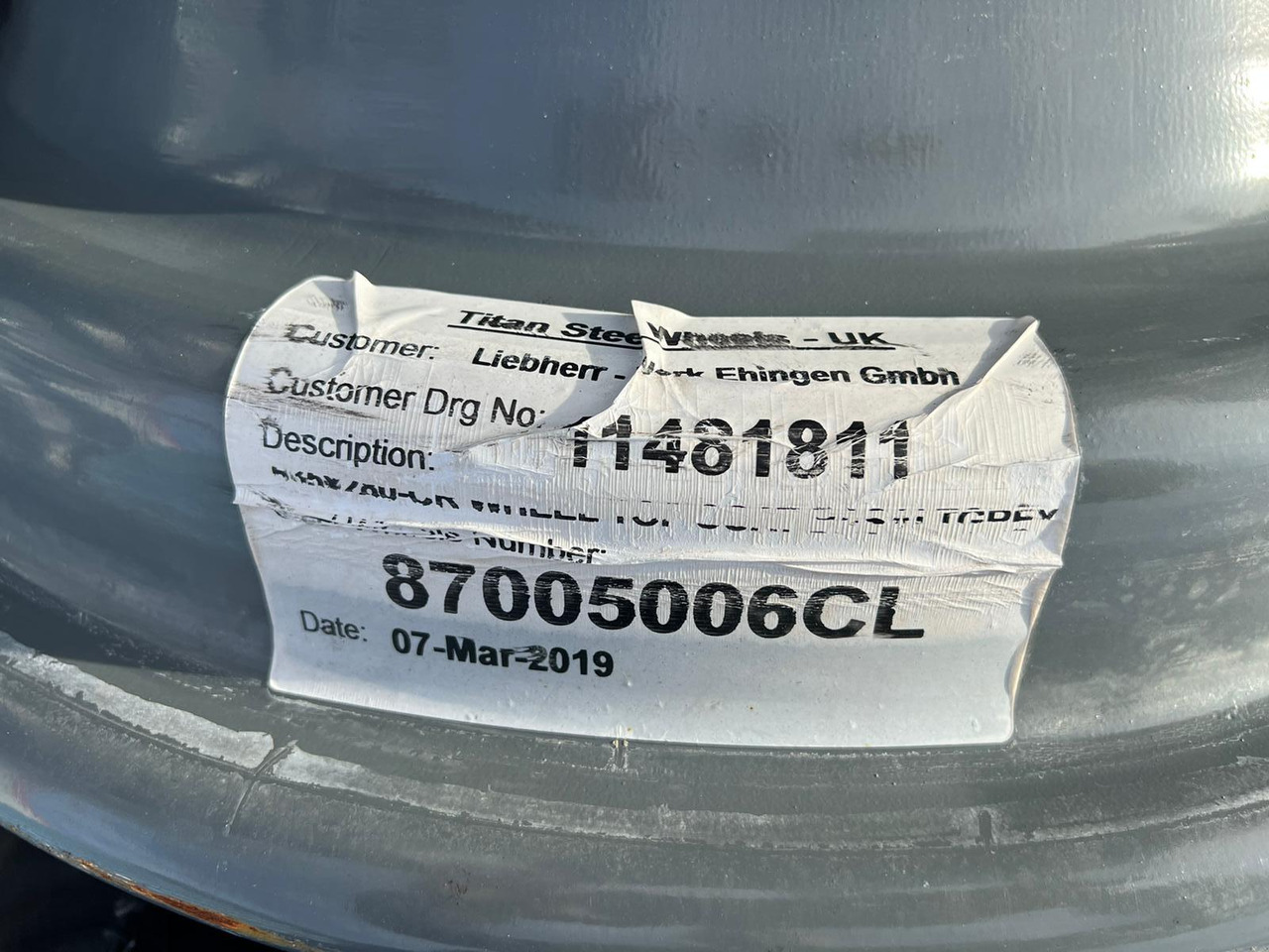 Liebherr Zubehör = Stahlfelgen für LTM Mobilkräne ab Baujahr 2016 - Typ 25-11.00/1,7 - Mobilkran: bild 5 Liebherr Zubehör = Stahlfelgen für LTM Mobilkräne ab Baujahr 2016 - Typ 25-11.00/1,7 - Mobilkran: bild 5