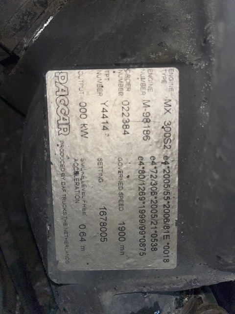 Paccar MX 300 S2 - Motor för Lastbil: bild 1 Paccar MX 300 S2 - Motor för Lastbil: bild 1