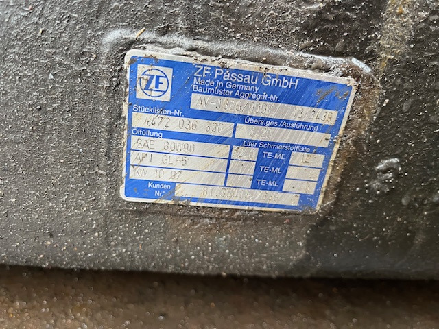 ZF AV 132 S / 90 - Bakaxel för Buss: bild 1 ZF AV 132 S / 90 - Bakaxel för Buss: bild 1