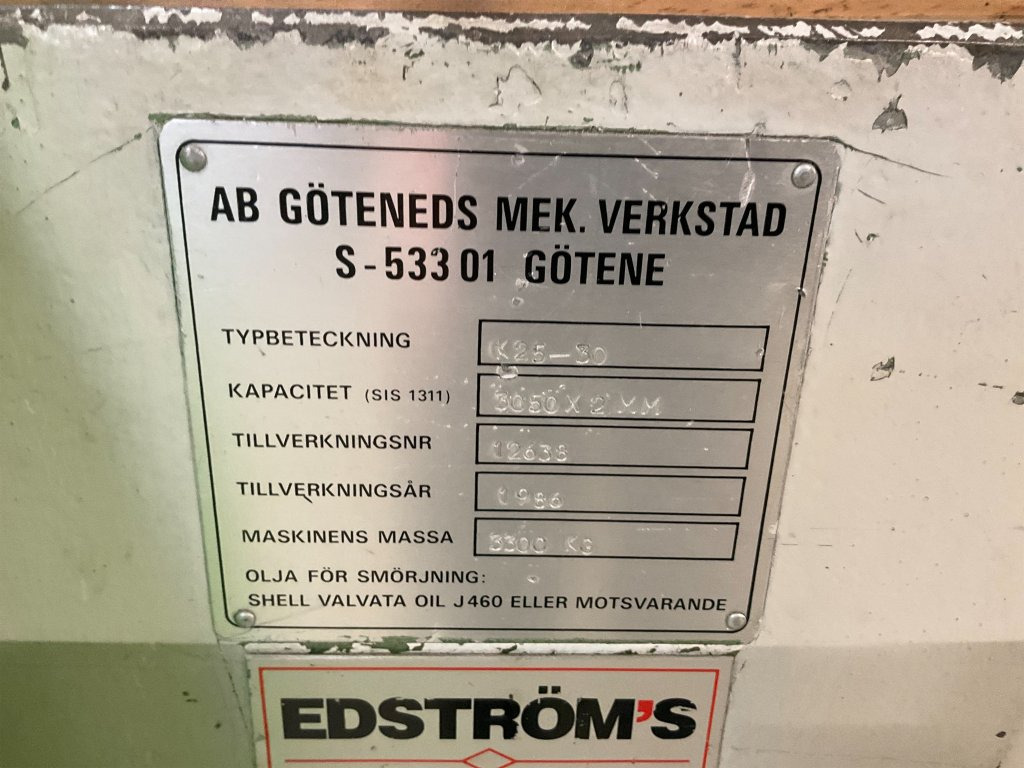 Göteneds K25-30 - Metallbearbetningsmaskin: bild 5 Göteneds K25-30 - Metallbearbetningsmaskin: bild 5