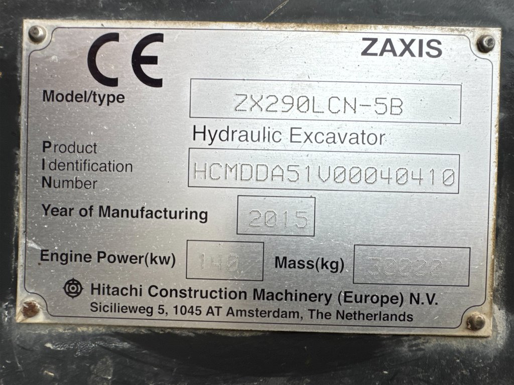 Hitachi Zaxis 290 LCN - Bandgrävare: bild 5 Hitachi Zaxis 290 LCN - Bandgrävare: bild 5