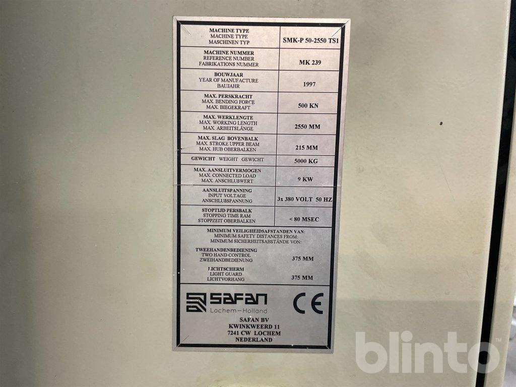 Safan SMK-P 50-2550 TS1 - Kantpress: bild 5 Safan SMK-P 50-2550 TS1 - Kantpress: bild 5