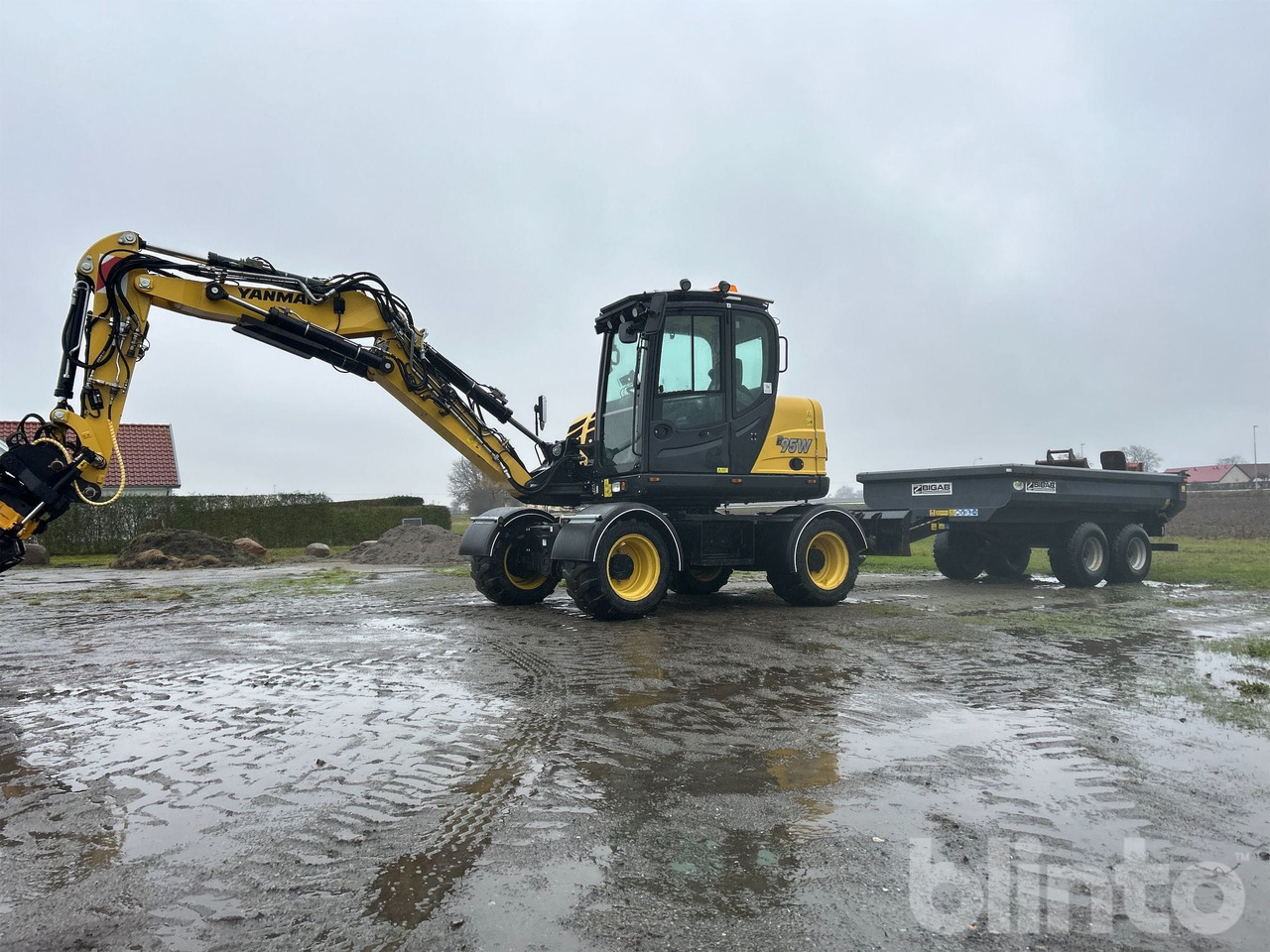 Yanmar B95W - Tippvagn - Tiltrotator - 6 Redskap - Grävmaskin på däck: bild 1 Yanmar B95W - Tippvagn - Tiltrotator - 6 Redskap - Grävmaskin på däck: bild 1
