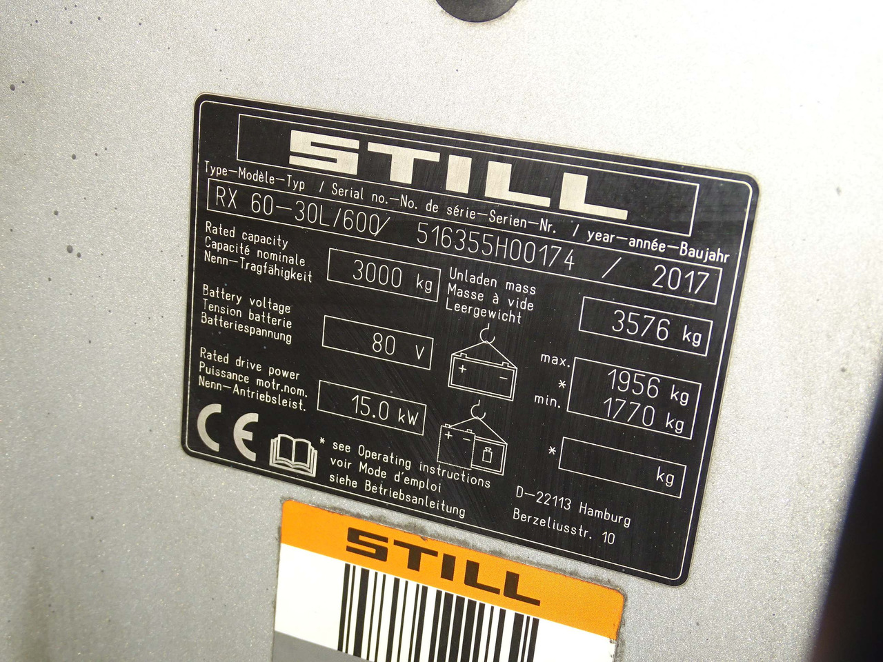 Still RX60-30L/600 - Eltruck: bild 5 Still RX60-30L/600 - Eltruck: bild 5