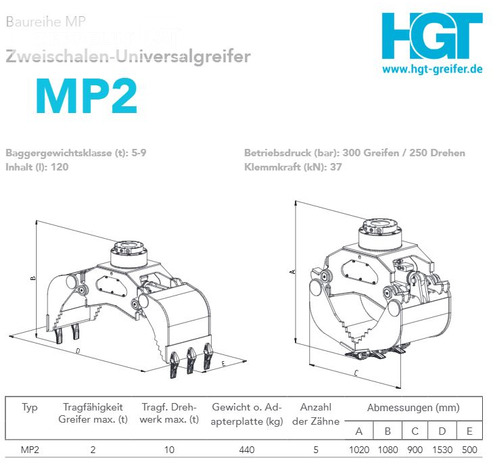 Hydraulik-Greifer-Technologie Z-U2 - Gripklo för Byggmaskiner: bild 2 Hydraulik-Greifer-Technologie Z-U2 - Gripklo för Byggmaskiner: bild 2