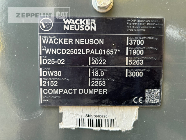 Wacker DW30 - Ramstyrd dumper: bild 5 Wacker DW30 - Ramstyrd dumper: bild 5